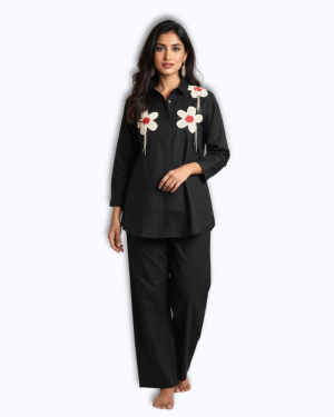 Black Crochet Premium Co-ord Set